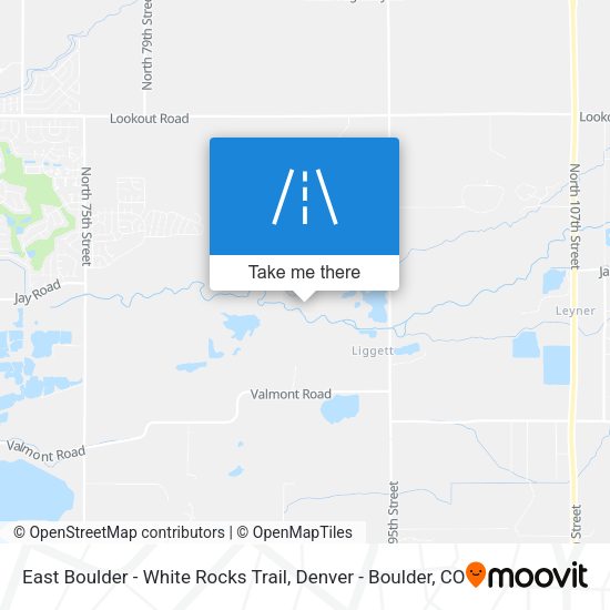 Mapa de East Boulder - White Rocks Trail