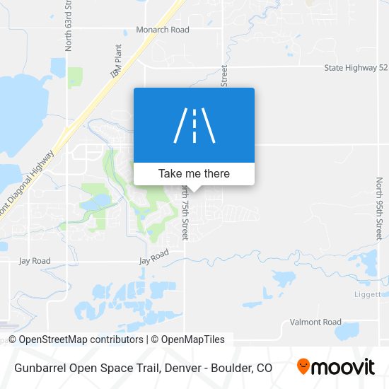Gunbarrel Open Space Trail map