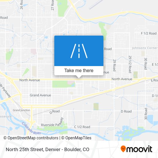 North 25th Street map