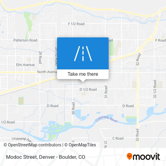 Modoc Street map
