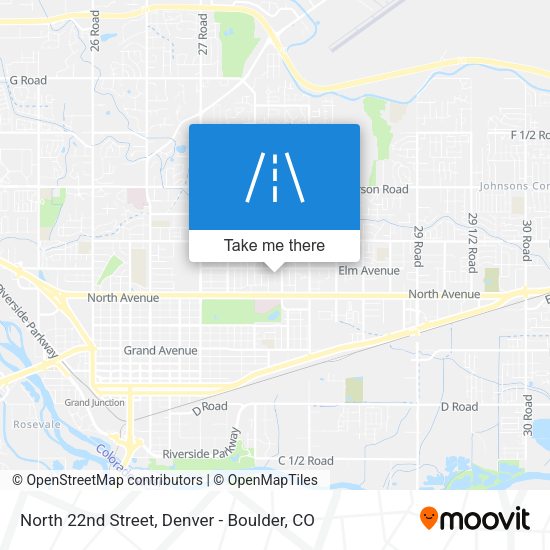 North 22nd Street map