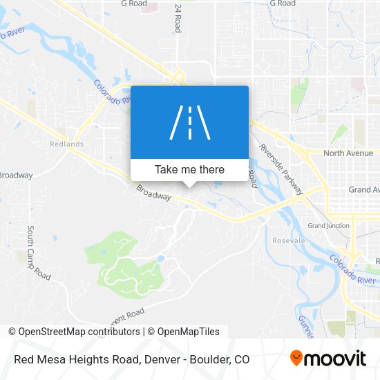 Red Mesa Heights Road map