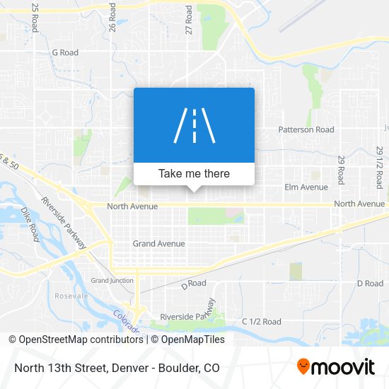 North 13th Street map