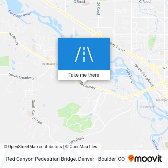 Red Canyon Pedestrian Bridge map
