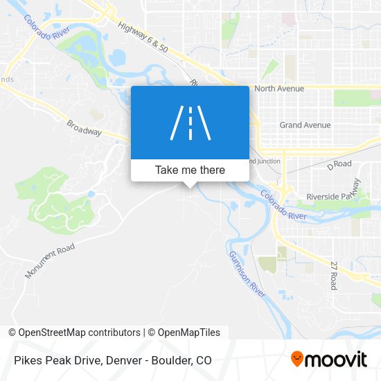 Pikes Peak Drive map
