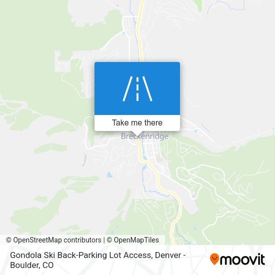 Mapa de Gondola Ski Back-Parking Lot Access