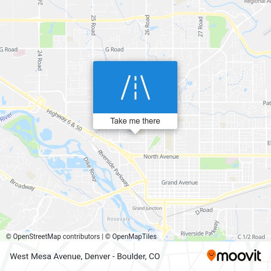 West Mesa Avenue map