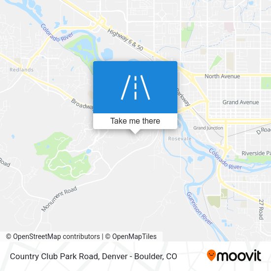 Country Club Park Road map