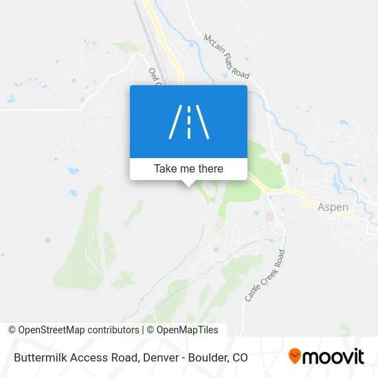Buttermilk Access Road map