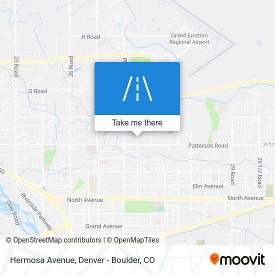 Hermosa Avenue map