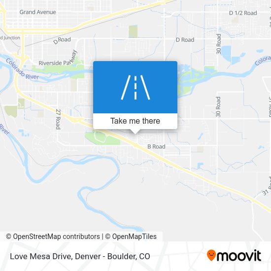 Love Mesa Drive map