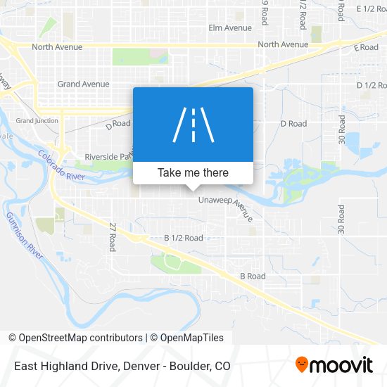 Mapa de East Highland Drive