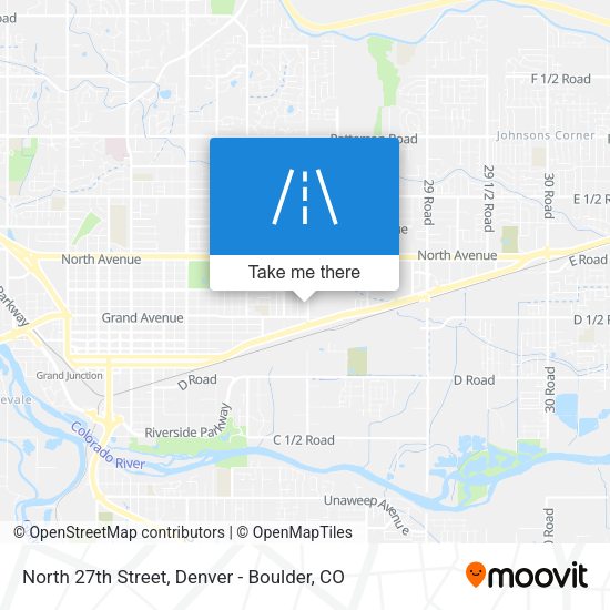 North 27th Street map