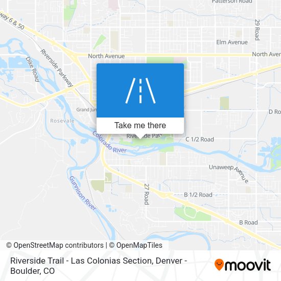 Riverside Trail - Las Colonias Section map