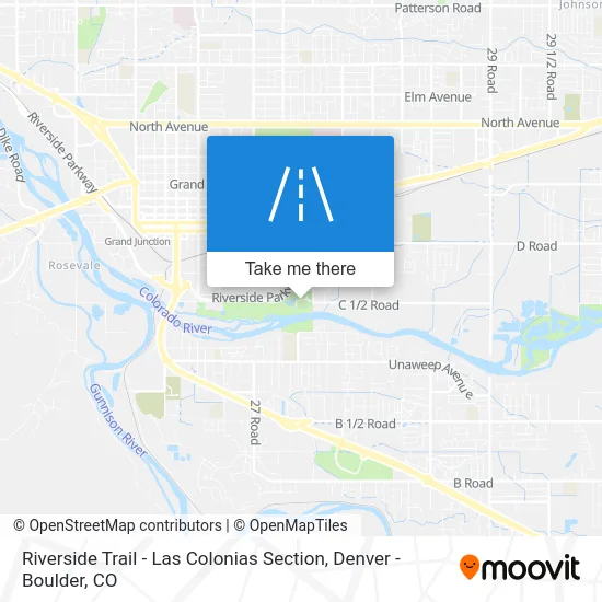 Riverside Trail - Las Colonias Section map