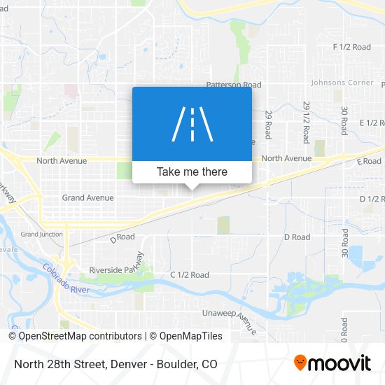 North 28th Street map
