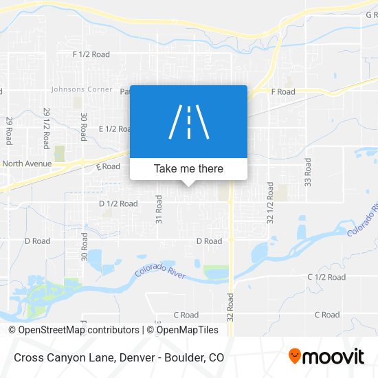 Cross Canyon Lane map
