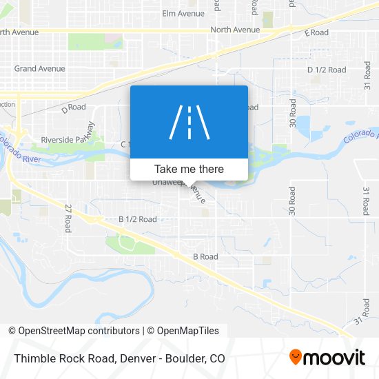 Thimble Rock Road map
