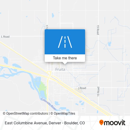 East Columbine Avenue map