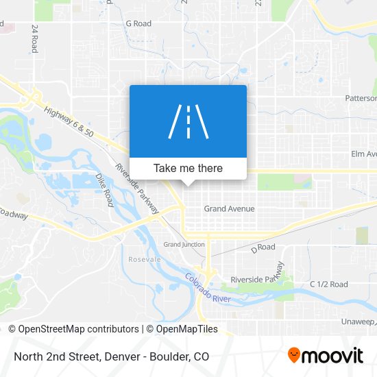 North 2nd Street map
