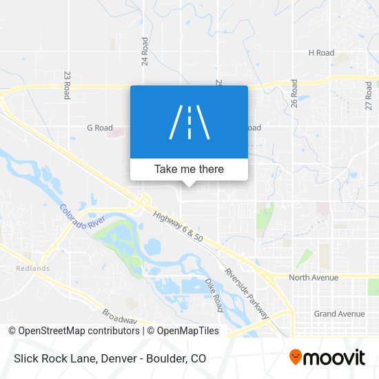 Slick Rock Lane map