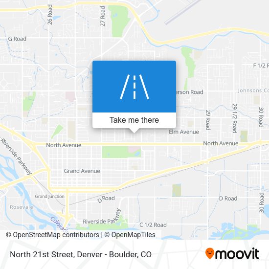 North 21st Street map