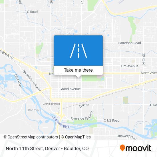 North 11th Street map