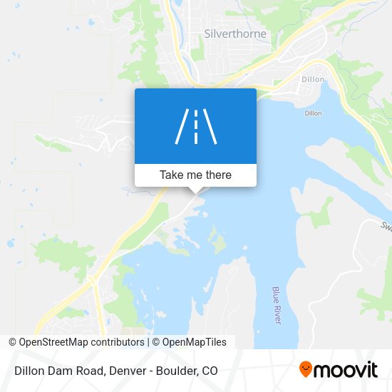 Dillon Dam Road map