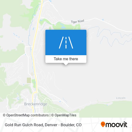 Mapa de Gold Run Gulch Road