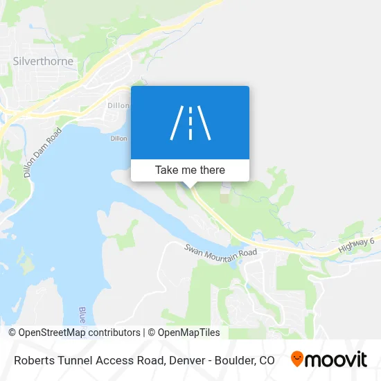 Roberts Tunnel Access Road map