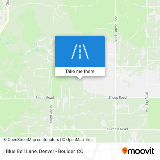 Blue Bell Lane map