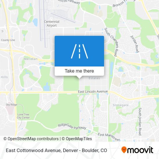 East Cottonwood Avenue map