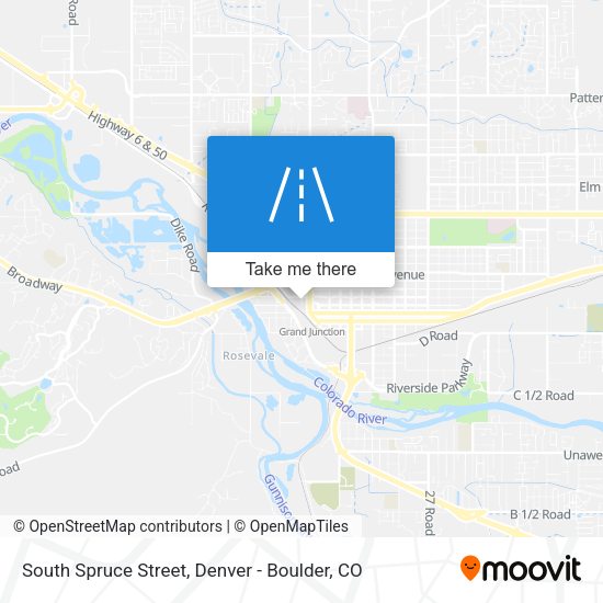 South Spruce Street map