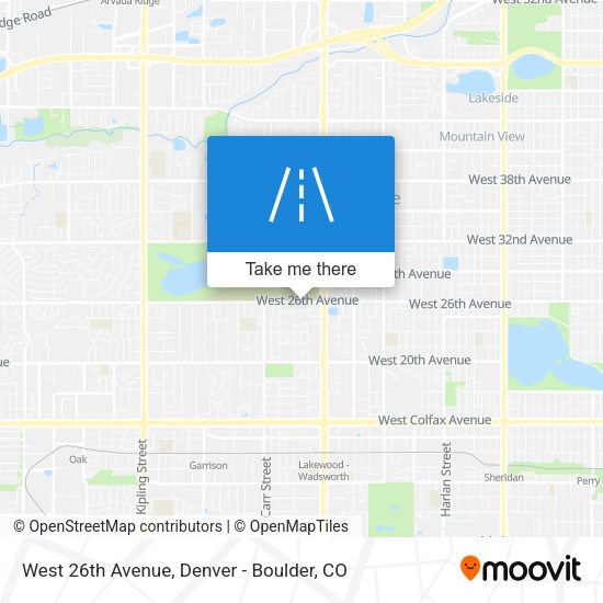 West 26th Avenue map