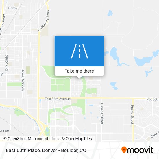 East 60th Place map