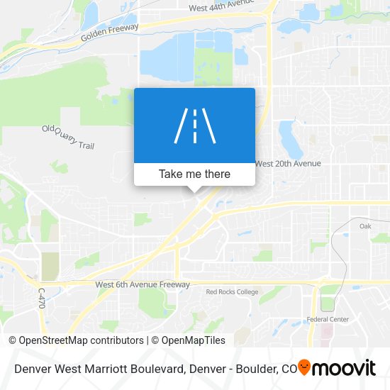 Mapa de Denver West Marriott Boulevard