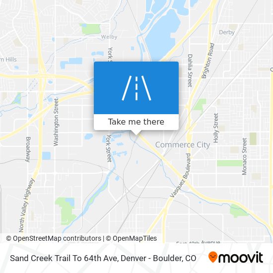 Sand Creek Trail To 64th Ave map