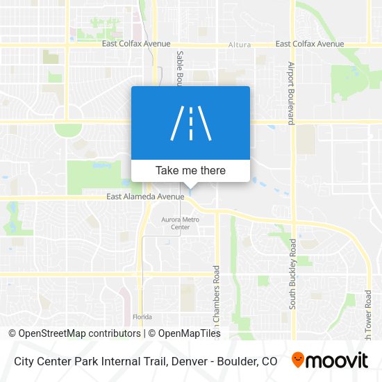 Mapa de City Center Park Internal Trail