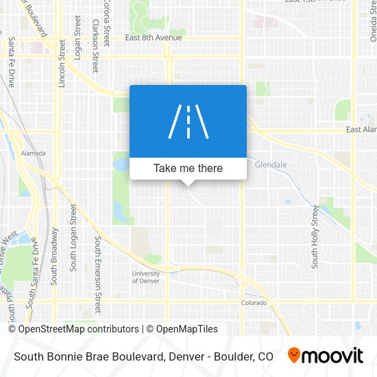 South Bonnie Brae Boulevard map