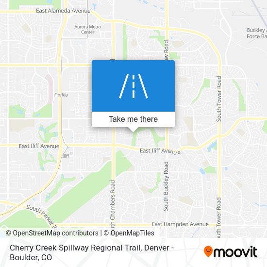 Mapa de Cherry Creek Spillway Regional Trail