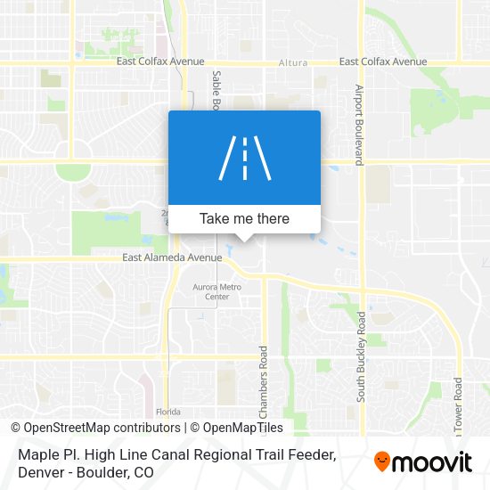 Maple Pl. High Line Canal Regional Trail Feeder map
