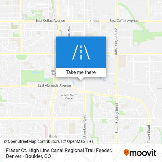 Fraser Ct. High Line Canal Regional Trail Feeder map