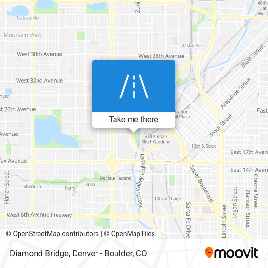 Mapa de Diamond Bridge
