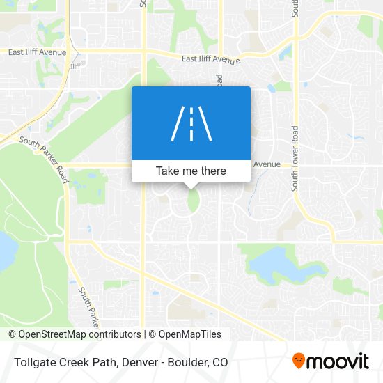 Tollgate Creek Path map