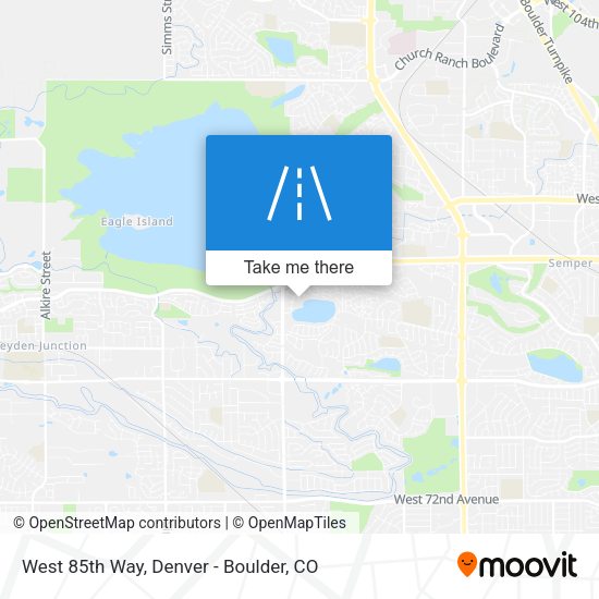 West 85th Way map
