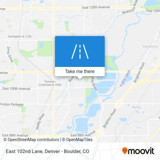 Mapa de East 102nd Lane