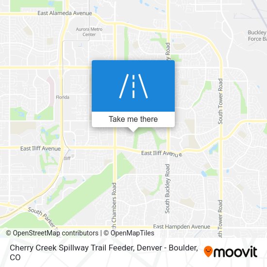 Cherry Creek Spillway Trail Feeder map