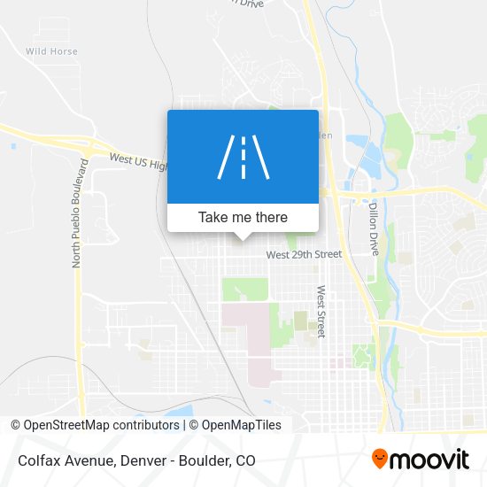 Colfax Avenue map