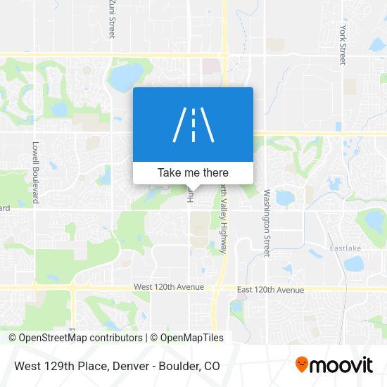 West 129th Place map