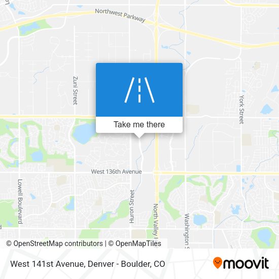 West 141st Avenue map